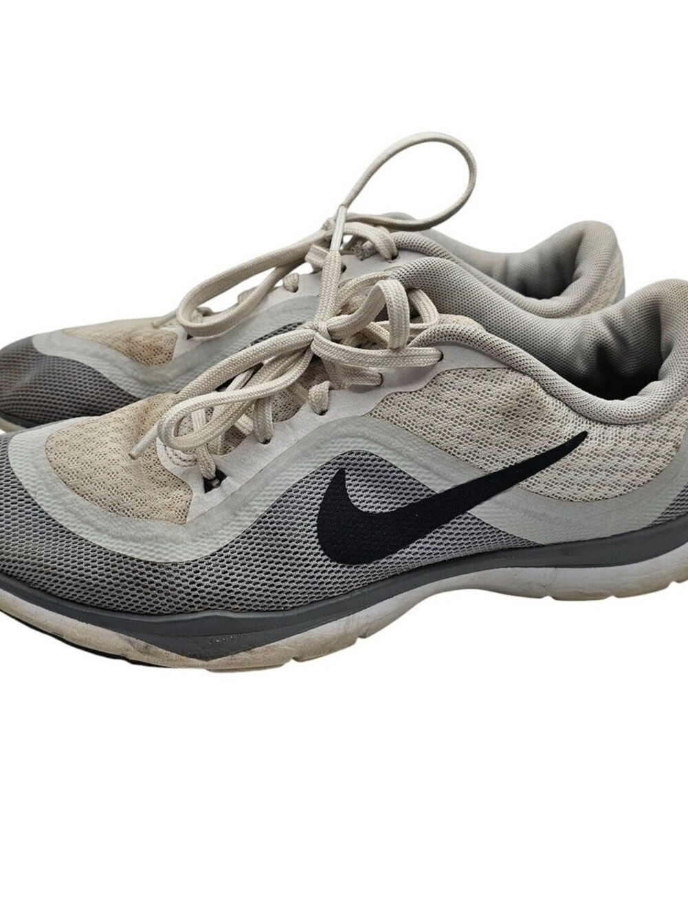 NIKE FLEX TR 6 TRAINING SHOES WOMEN'S Sz 8.5 White and Gray